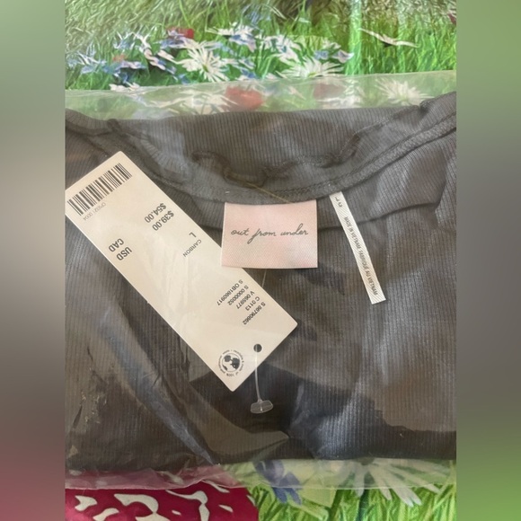 UO Out From Under Sweet Dreams Long Sleeve Top, Grey, Large, NWT - Picture 6 of 7